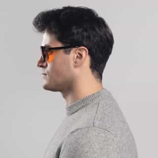 męskie antyblue okulary concrete biohac do programowania