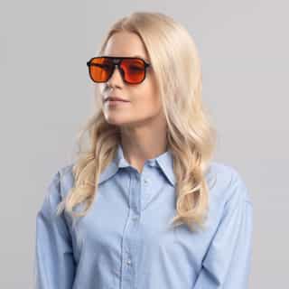 nowoczesne okulary concrete coralguard redukujące niebieskie światło dla walczących z bezsennością