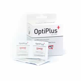 Chusteczki do czyszczenia okularów OptiPlus - 30 sztuk Chusteczki do czyszczenia okularów OptiPlus - szybko usuwają kurz i tłuszcz, bez ryzyka zarysowań. Idealne do każdego rodzaju okularów.