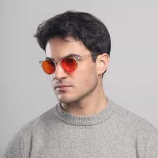 Okulary Transparent okulary transparent dla mężczyzn antyniebieskie czerwone soczewki biohac do grania na komputerze