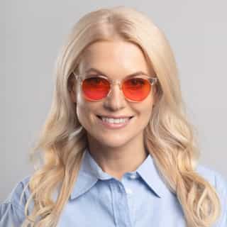 Okulary Transparent okulary transparent coralguard pomarańczowe soczewki minimalizujące zmęczenie wzroku w godzinach wieczornych do pracy przy komputerze