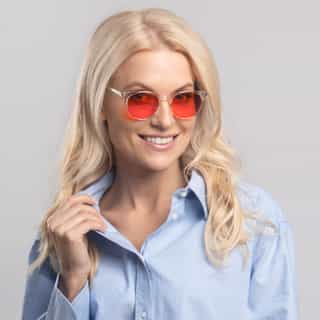 Okulary Transparent kobiece antyniebieskie okulary transparent z pomarańczowymi szkłami coralguard na nocne czytanie